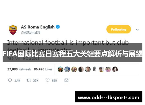 FIFA国际比赛日赛程五大关键要点解析与展望 FIFA国际比赛日赛程五大关键要点解析与展望